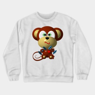 Cute Mighty Muscular Monkey Crewneck Sweatshirt